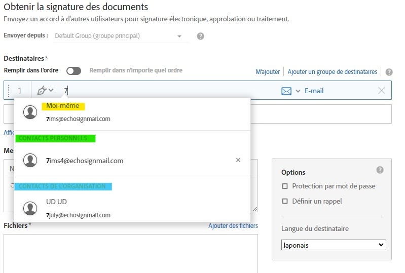 Présentation du carnet d’adresses
